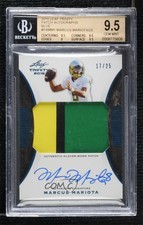 2015 Leaf Trinity Pure Blue 17/25 Marcus Mariota BGS 9.5 GEM MINT Auto uk2