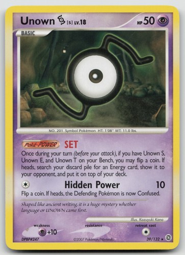 Unown [S] 39/132 Secret Wonders Rare Pokemon TCG Card