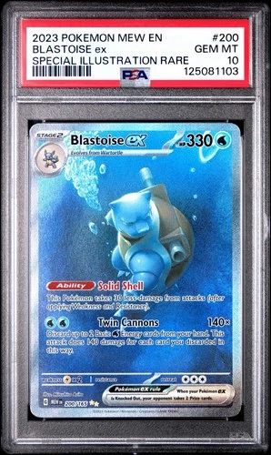 Pokemon 2023 Blastoise ex 200/165 Special Illustration Rare 151 GEM MINT PSA 10