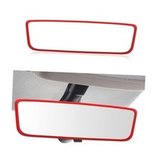 Rear View Mirror Protector Frame, Soft Silicone Auto Rear View Mirror Red