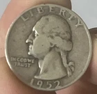 1952-D Washington Silver Quarter U.S Silver Coin Denver Mint