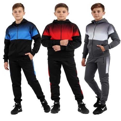 SAWAG Tuta da Ragazzo Slim Fit Jogging Fondo Top e Felpa con Cappuccio Junior, Bambini - Foto 1 di 4