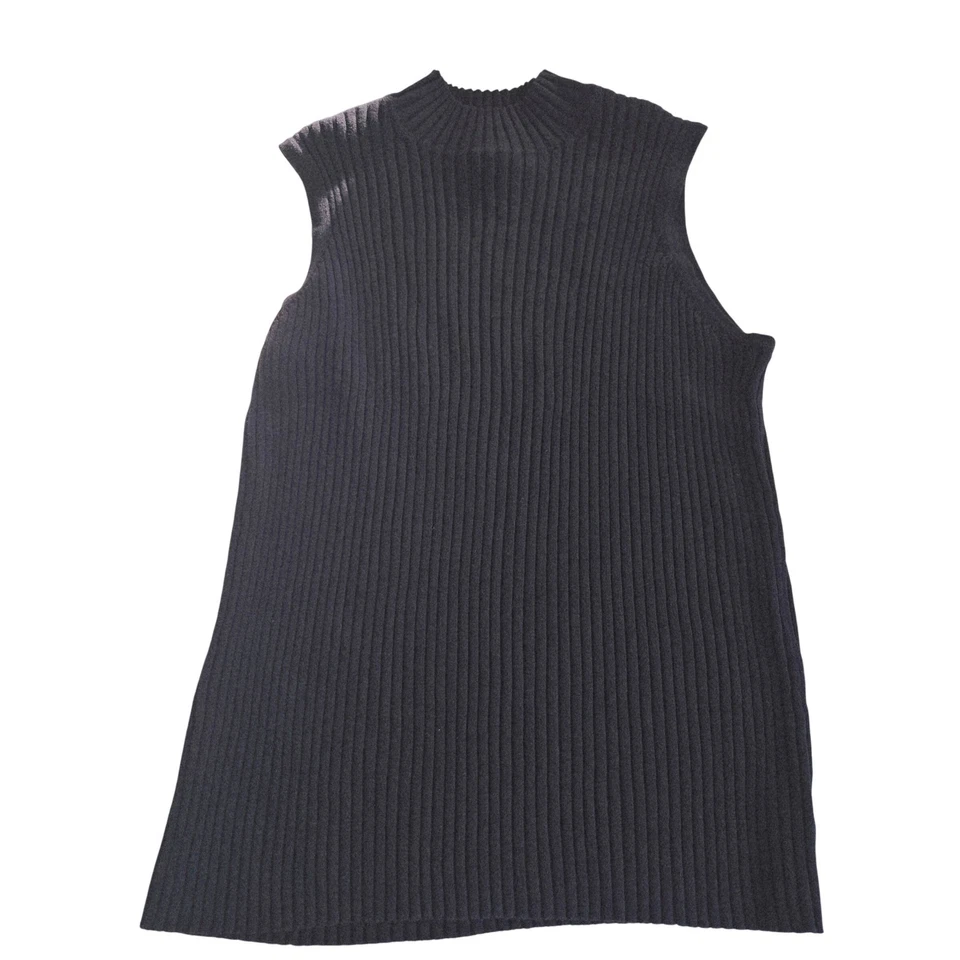 Top sin mangas Venezia Jeans Clothing Co. azul marino acanalado cuello falso talla grande 18/20 Foto 3 de 4