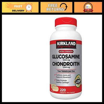 Extra Strength Glucosamine 1500mg & Chondroitin 1200mg - 220 Tablets for Joint H