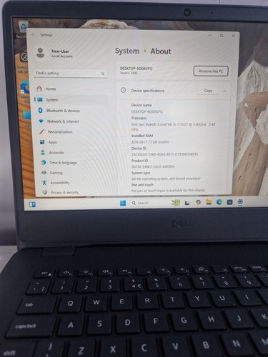 Dell Vostro 3400 Intel Core i5-1135G7 8GB RAM 256GB SSD Windows 11 Pro - Picture 3 of 4