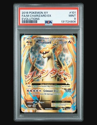 Pokemon PSA 9 MINT 2016 M Charizard Ex #101/108 XY Evolutions Full