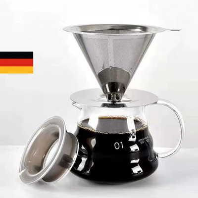Kaffeefilter Metallsieb Dauerfilter Edelstahl Permanentfilter für Kaffee Tee DE
