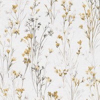 Vliestapete 1056120 Grau Gelb Weiß Blumen Floral Forest Dreams Erismann