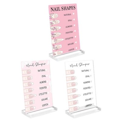Nagelform Schautafel stehend vielseitig einsetzbar Profi Acrylplatte
