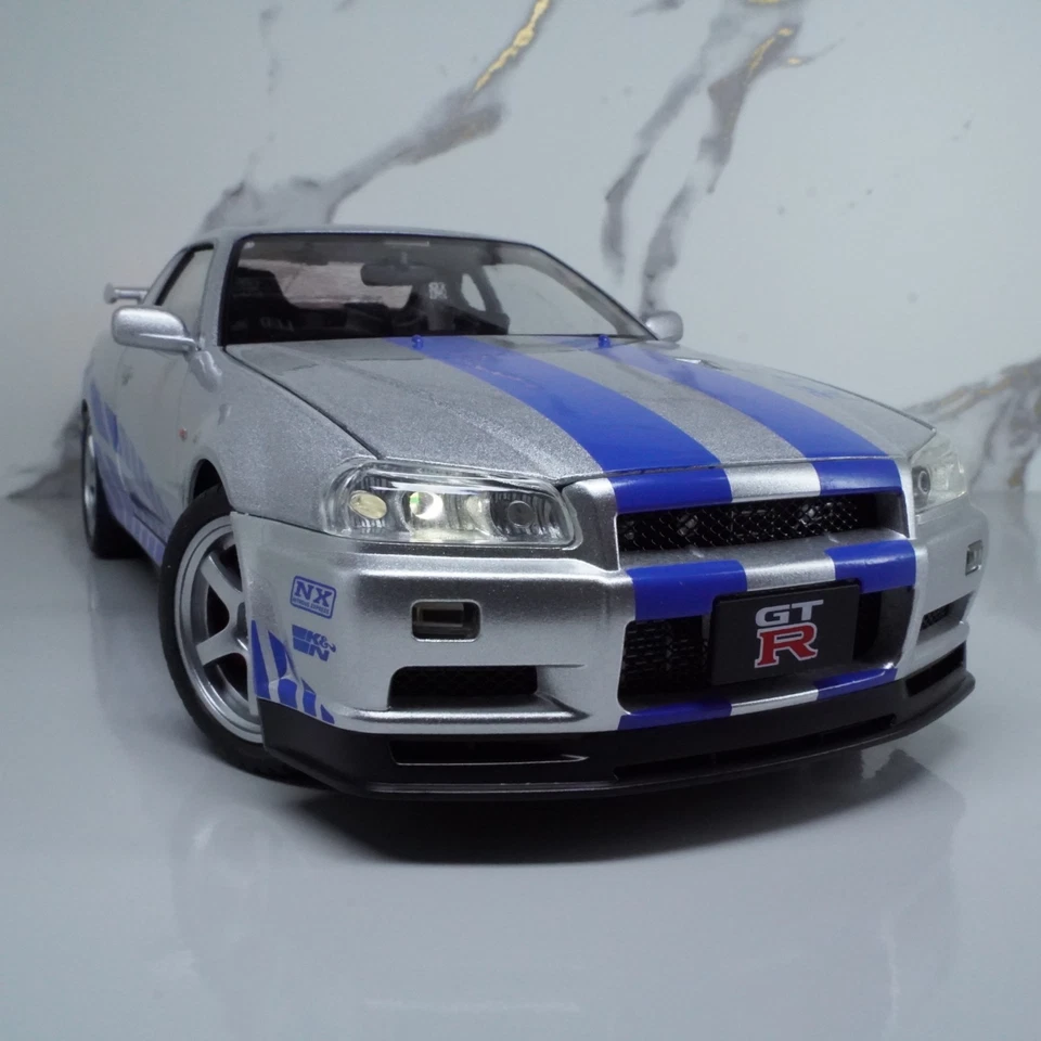 Nissan Skyline GTR R34 Fast & Furious Livery – 1:18 Scale Diecast Model Car JDM - Image 2 of 4