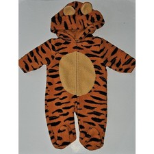 Tiger Halloween Costume Baby 3 Months Fleece Hooded Footie Jumpsuit Sleeper
