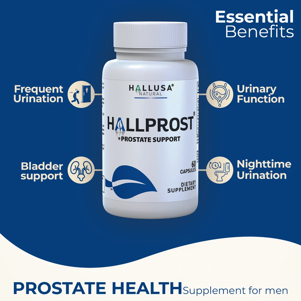 HALLPROST - Próstata inflamada, prostatitis, HPB y función urinaria - 60 cápsulas Foto 4 de 4