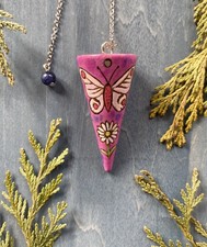 Butterfly Wood Dowsing Pendulum Scrying Divination Witchcraft Reiki Healing