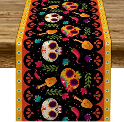 Mexikanischer Tischläufer - Design Tag der Toten
