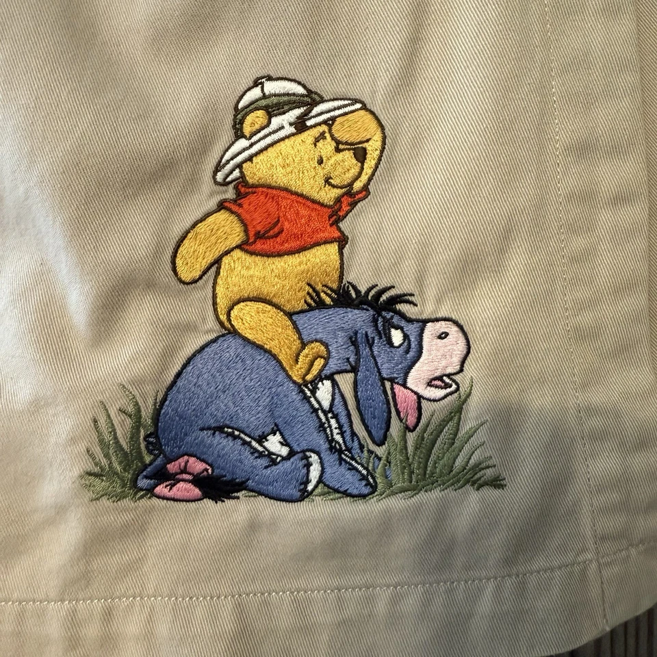 Winnie The Pooh RARO Vintage Safari Skort com Olhos Tamanho Pequeno Disney - Imagem 2 de 4
