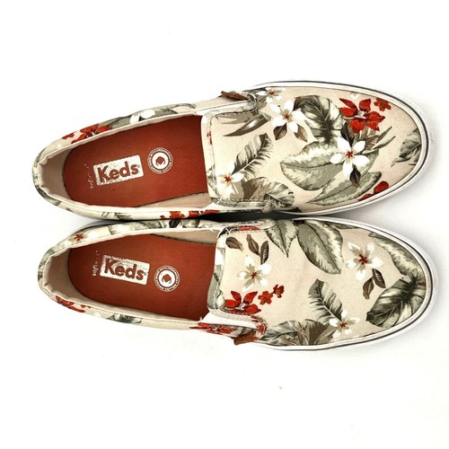 Keds Slipper geblümt Canvas Damenschuhe Größe 8,5 US tropisches Design Gummisohle - Bild 2 von 18