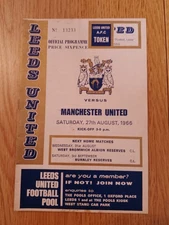 "LEEDS UNITED VINTAGE MATCH WEEK" LEEDS UTD V MANCHESTER UTD 1966 59 YEARS AGO