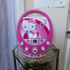 HELLO KITTY Disco Party CD Player Karaoke Machine Boombox Stereo Parts/Repair