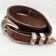 Levi’s Brown Leather Ranger Belt Southwestern Size 30 Used, Good, Made in Mexico