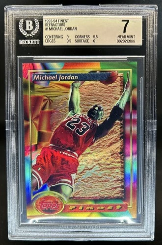 1993-94 Topps Finest Michael Jordan Refractor #1 Bulls BGS 7