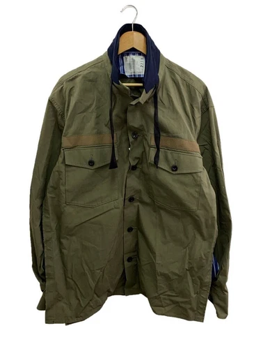 sacai Altro 20SS TESSUTO COMBO SHRTS GIACCA 3 COTONE Cachi 20 02218M