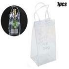 1* Ice Wine Bags PVC TRANSPARENT Cooler Clear Pouch With Handle 25.5*11.5*10.5cm