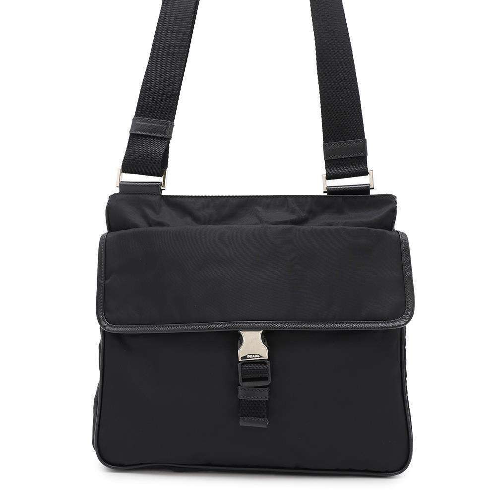Prada Black Nylon Va0269 Messenger Shoulder Bag