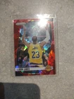 2024-25 Panini Prizm Lebron James #130 Red Cracked Ice Prizm Los Angeles Lakers