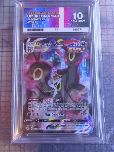 Pokemon TCG Umbreon VMAX TG23/TG30 Brilliant Stars Full Art Rare Ace 10