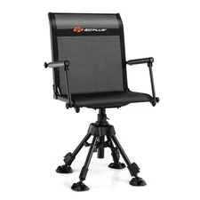 Swivel Hunting Chair w/ 4 360° Adjustable Legs Folding Silent Swivel Blind Chair