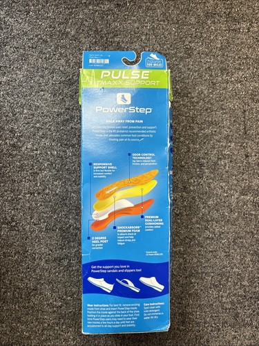 Powerstep Pulse Performance Full Length Insoles Orthotics M 12-13 Size I / J - Bild 3 von 5