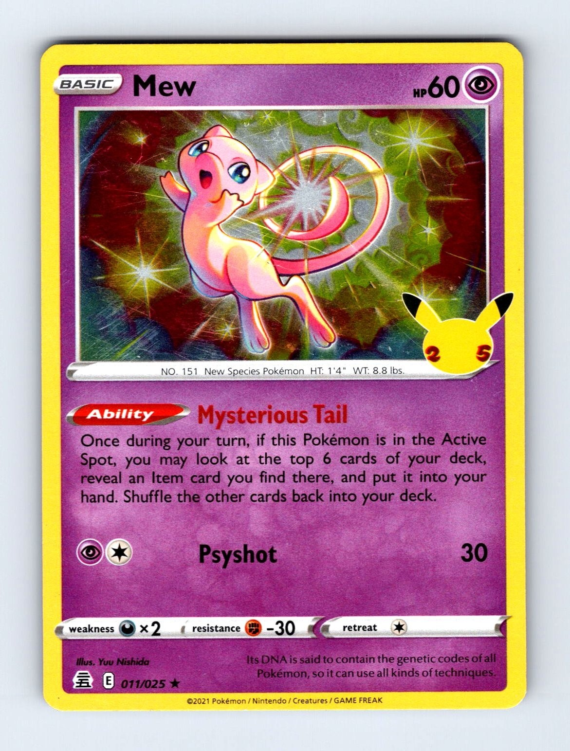 Mew 011/025 Holo Rare Celebrations Pokemon LP