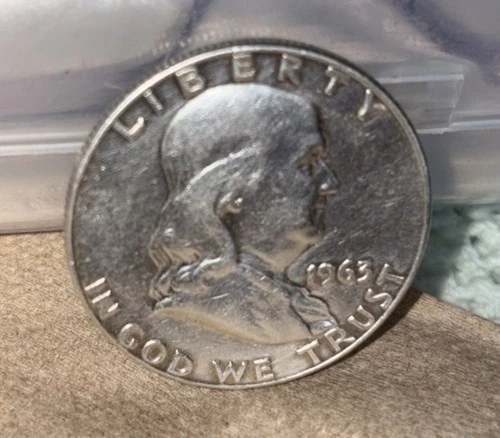 1963 90% Silver $0.50 Ben Franklin  Half Dollar - BU
