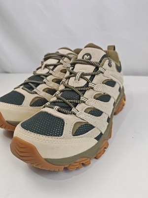 Merrell Moab 3 Herren UK 9 Beige Oliv Vibram Wanderschuhe Neu Ohne Karton