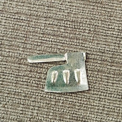 Vintage Mini Toy Doll Kitchen Meat Cleaver Barbie Sized