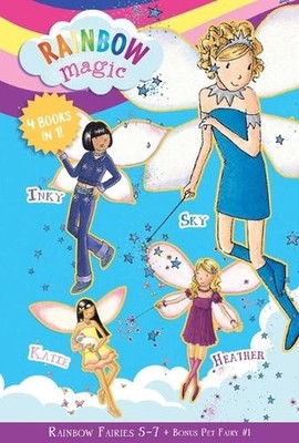 Rainbow Magic Rainbow Fairies: Books #5-7 with Special Pet Fairies Book #1: Sky 