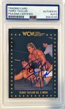 1991 WCW WWE Terry Taylor Red Rooster Signed Auto Card #44 PSA DNA