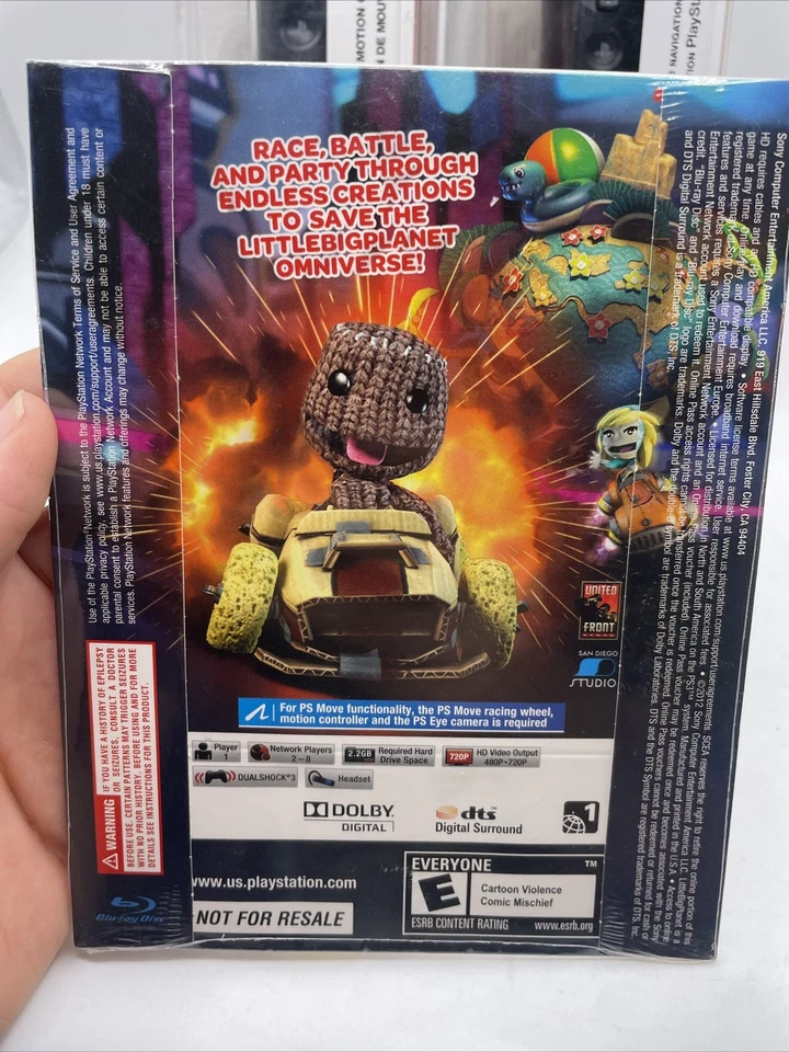 Sony PS3 Move & Navigation Controller & Little Big Planet Karting New Sealed Lot - Image 3 of 4