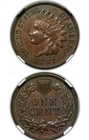 1887 Indian Cent NGC AU58 BN