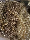VTG Costume Jewelry Lot (12pc) White Cream Faux Pearls Necklaces Bracelets A10-P