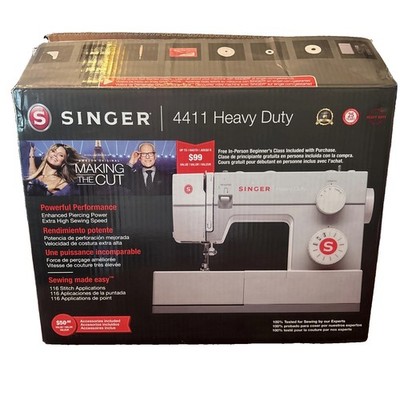 Singer Heavy Duty 4411 Sewing Machine High Speed 11 Stitches Foot Pedal In Box