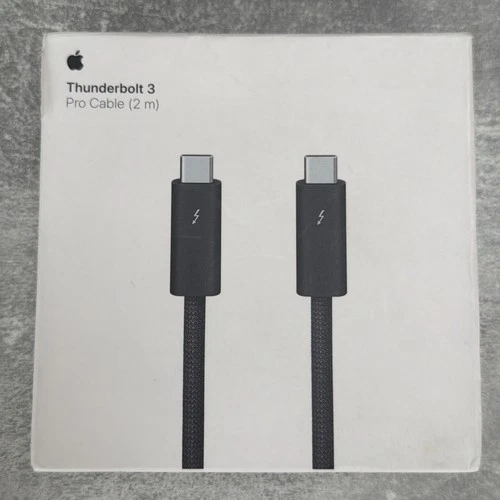 GENUINE APPLE THUNDERBOLT 3 PRO CABLE USB-C A2279 3M BRAIDED BLACK OFFICIAL