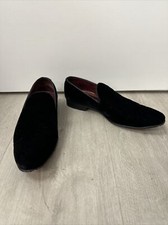 Dolce & Gabbana Men's Black Velour Leather Shoes US 7.5