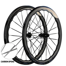Carbon Spokes Wheels 700C 50mm Depth 28mm Width Tubeless Disc Brake Wheelset