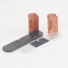 For Nikon FM2 Camera L Bracket Wood Hand Grip Aluminum Alloy Quick Release Plate