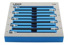 Image of Laser Extra Long Ball End Hex Socket Bit Set  3/8"D 9pc 7358