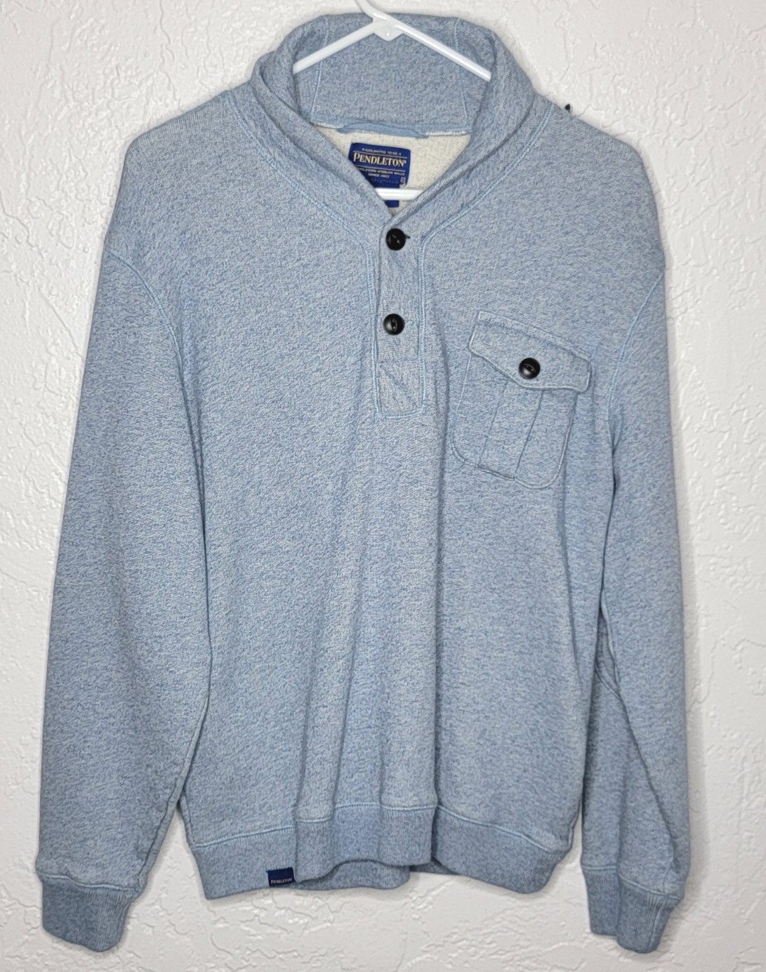 Pendleton 1/4 Button Pullover Chest Pocket Sweate… - image 1