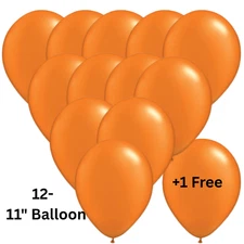 11" Orange Peel Latex Balloons Anagram (13 Pack) Helium Air Party Decor