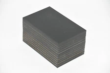 One Dozen (12) 1/4" THICK BLACK MATTE SLABS - LASER CUT ACRYLIC 5 3/8" X 3 3/8"