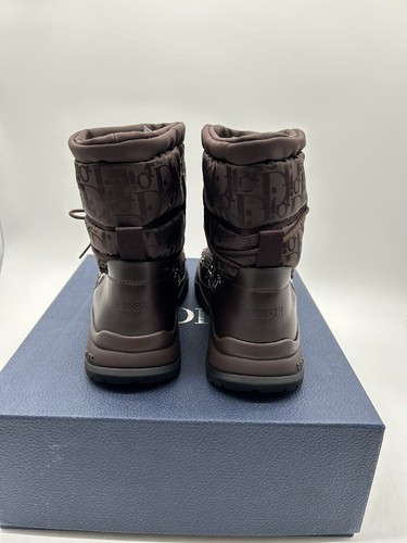 Dior Nylon Waterproof Snow Boot Brown Oblique BRAND NEW - Picture 3 of 8